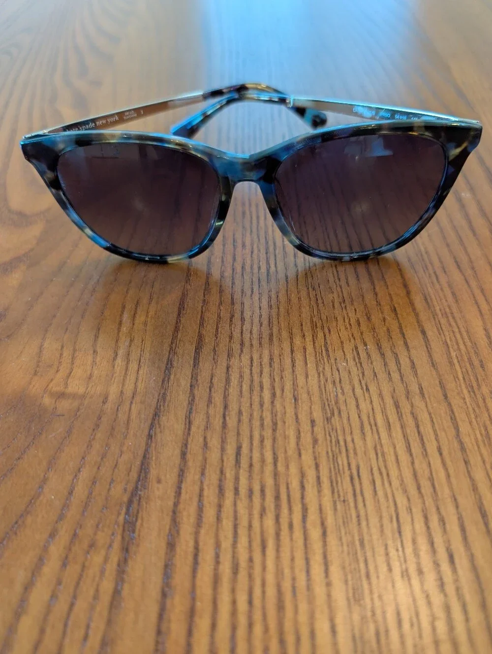 Kate Spade Cat-Eye Tortoiseshell Sunglasses - Green/Blue Tortoise